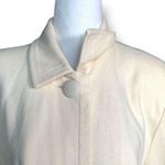 Vintage 80s Cream Collared Wool Car Coat Single Button Classic Minimalist XS Photo 4