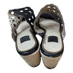 White House | Black Market Black Cutout Leather Sandals Size 8 Photo 3