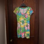 Lilly Pulitzer Britton Henley Cotton Dress Big Flirt Floral Print XS Photo 1