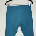 Lululemon  Align High Rise Crop Leggings Sz 10 Blue Green Nulu Photo 9