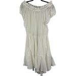 NWT NSF Niara Sz L Women's Short Sleeve Peasant Dress in White Size L Photo 1