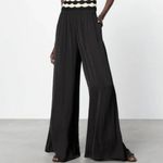 ZARA High Waisted Wide Leg Flowy Palazzo Pants Black Size XXL Photo 1