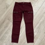 Pistola Hannah Skinny Moto Stretch Six-Pocket Ankle Cargo Jeans Maroon Photo 3