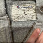 Champion Vintage  Quarter Zip Hooded Sweatshirt | VINEYARD LAT 41N| Gray | Large Photo 2