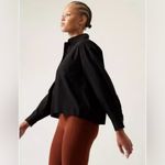 Athleta NWT  Cropped Stretch Tech Top Shirt in Black Size 2X Photo 2