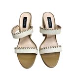 AQUA Sandals Woven Espadrille Block Heel Size 10B Open Toe Double Strap NEW Photo 4