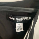 Karl Lagerfeld  Short‎ Sleeve Surplice Mini Dress - Size 10 - Black/White - NWT Photo 7