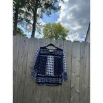 Loft Womens Navy White Floral‎ Boho Peasant Size Xs Cottagecore Fairy Spring Photo 2