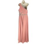 Mac Duggal  Embellished One Shoulder Asymmetrical Gown Rose Size 10 Photo 7