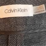 Calvin Klein Size 20W Black Dress Faux Leather Waist Slim Gray Leg Pants Pockets Photo 10