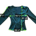 J.Crew Dark Emerald Green Button Detail Feminine Blouse Women’s Size 00 Photo 5