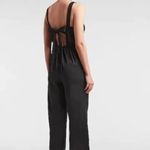 EXPRESS NEW Rust Orange Tie Back Crop Wide Leg Jumpsuit XL NWT 14/16 Linen Blend Photo 1