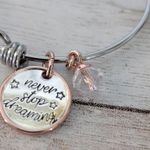 Disney Laughter is Timeless Never Stop Dreaming Charm Bracelet - Fair Condition Photo 2