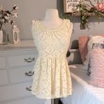 Rue 21 Romantic Lace Top Semisheer Peplum Womens Medium Nylon Photo 1