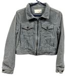Newbury Kustom Newberry Kustom Blue Corduroy Cropped Button Up Jacket with Pockets Medium Photo 0