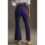 Anthropologie Maeve Margot Kick-Flare Pants Blue with Red Stripe Size Medium Photo 3