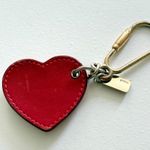 Coach Red Leather Heart with Studs Key Ring/Fob/ Bag Charm - 65180 Photo 1