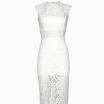 Alexis  Leni Sleeveless‎ Floral-Lace Sheath Dress Size Large Bridal White Photo 12
