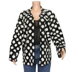 Anthropologie MAEVE x Sequined Shirt Jacket, Black/White, Small Photo 6