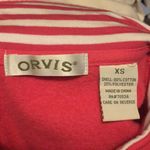 Orvis ‎ pink white trim zip up sweatshirt size XS Photo 5