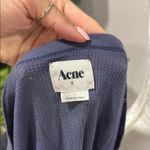 Acne Studios Acne cashmere blend waffle scoop neck short sleeve tee Deep Blue Knit Top Photo 6
