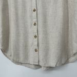 Soft Surroundings  Linen Blend Top Oatmeal Beige Casual Minimalist Oversized Sz S Photo 4