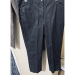 Talbots Lot of 2  Perfect Skimmer Black & Brown Capri Pants Size 8 cropped cotton Photo 1