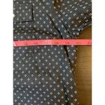 L.L.Bean Shirt Women Medium Polka Dots Cotton Blue White 1/4 Button Henley Church Photo 8