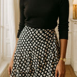 Nine West Geometric Checkered Chiffon A-line Mini Skirt Black White Size XXL NWT Photo 0