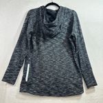 Calvin Klein  Womens Sweatshirt Hoodie Large Dark Gray Moisture‎ Wick Fleece Cowl Photo 5