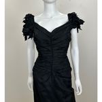 Vintage Notorious Dress Whimsigoth Witchy Glam Black Ruched Draped Corset XS Photo 2