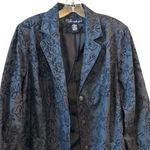 Susan Graver  Printed LK Fusion Cutaway Hem Jacket/Black X-Small Photo 1