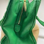 Olivia and Joy Green Leather Canvas Handbag Photo 5