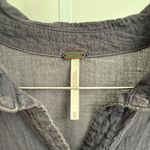 Free People  shirt women's size XS love,‎ her madly, gauze, oversized shirt, blue Photo 4
