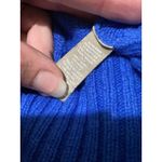 Knitted & Knotted Blue Crochet Knit Puff Sleeve Cropped Cardigan Sweater Womens Photo 5