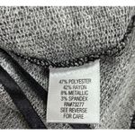 Apt. 9  Cowl Neck Sweater Sz 3X Silver Metallic Thin Knit Holiday Wedding Party Photo 3