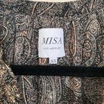 MISA Los Angeles  Albertina Black Paisley Ruffle Long Sleeve Blouse Glam size XS Photo 1