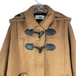 Coach  Wool Blend Hooded Duffle Cape Coat Toggle Camel Brown Size M/L Photo 3