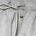 Nicole Miller Gray Linen Straight Leg Loose Fit Drawstring Pant Small EUC Photo 7