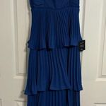 Lulu’s Cascading Crush Blue Tiered Bustier Midi Dress NWT Photo 2