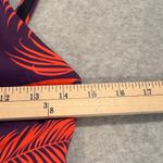 Boden One Piece Swimsuit Ruched Tropical Palm Leaf Print Purple Red US 8 Photo 9