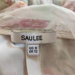 Sau Lee Frieda Silk Dress Size 8 Semi Sheer Sleeveless Open Back Floral Pink Photo 11