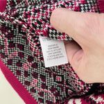 appleseed's Cottagecore Grandmacore Pink Floral Zipper Wool-blend Sweater Small Photo 7