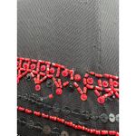 Nita Ideas Beaded Red Black Mesh Form Fitting Dress Size 4 Whimsigoth Y2K 1920s Photo 12