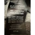 Eleven Paris Black Elastic Waist Drawstring Tapered Leg Trousers Joggers Pants S Photo 4