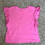 ZARA  Pink Ruffled Sleeve Top Size S! Photo 3