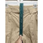 Fresh Khaki Cargo Tan Capri Pants Size 6 Mid Rise Pockets Zip Strappy Detail Photo 2