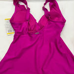 DKNY  Halter Style‎ Swimsuit Top W/Ruffle M FUSHIA PINK NEW Photo 4