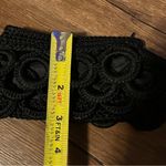 Small Elegant Black Basket Clutch with Rings Handmade in Crochet Photo 4