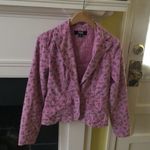 Coffee Shop Y2K Floral Corduroy Pink Blazer Jacket - Sz Medium Photo 1